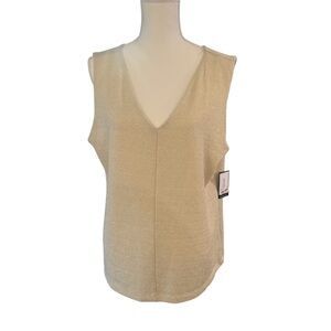 Nine West Cream V-Neck Tank Top